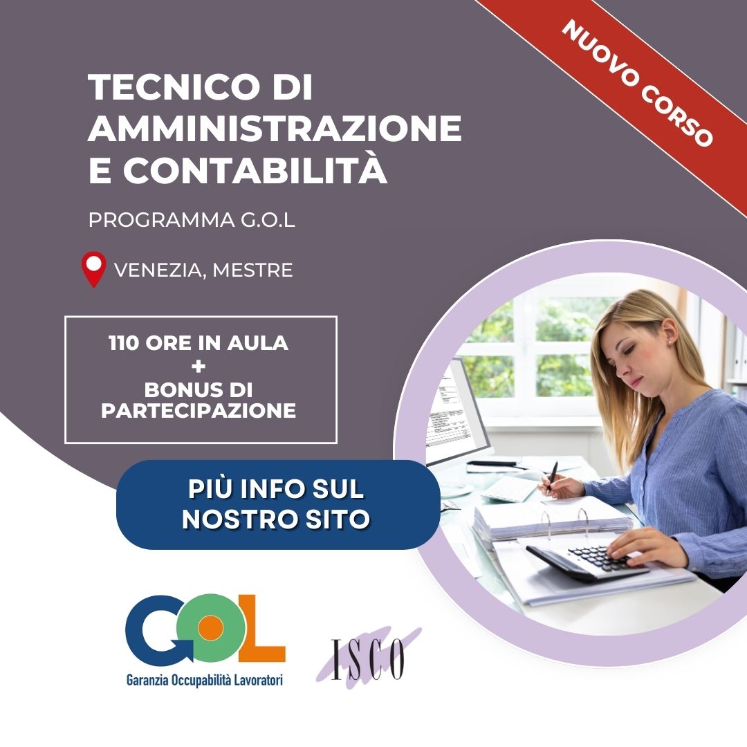 Corso Gratuito Tecnico di amministrazione contabilità