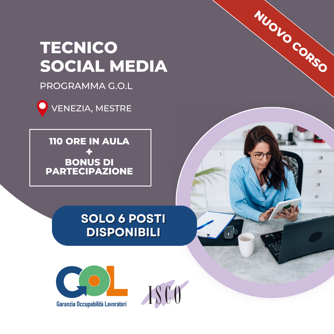 Tecnico Social Media Corso GOL